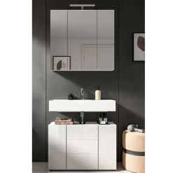 Wohnen Badezimmer Komplett*Waschplatz & Spiegelschrank Set - Vitablos (zweiteilig)