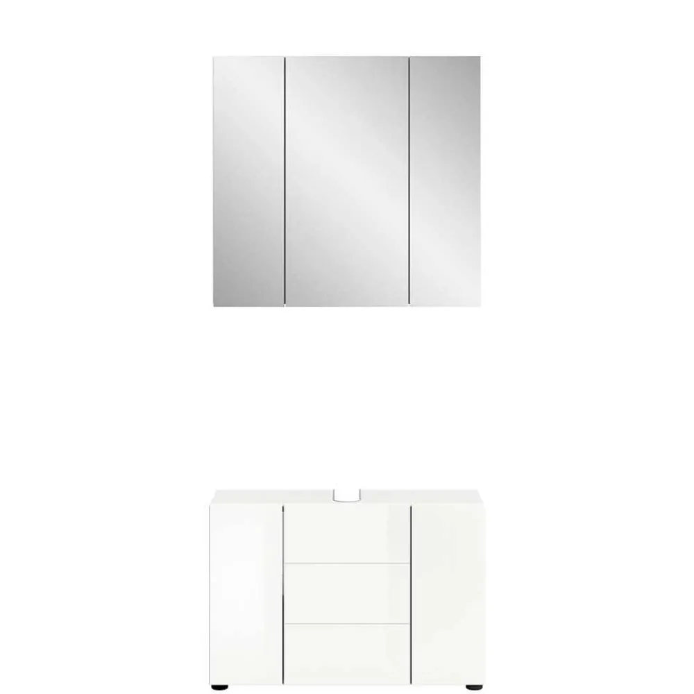 Wohnen Badezimmer Komplett*Waschplatz & Spiegelschrank Set - Vitablos (zweiteilig)