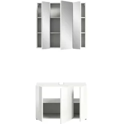 Wohnen Badezimmer Komplett*Waschplatz & Spiegelschrank Set - Vitablos (zweiteilig)