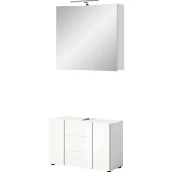 Wohnen Badezimmer Komplett*Waschplatz & Spiegelschrank Set - Vitablos (zweiteilig)