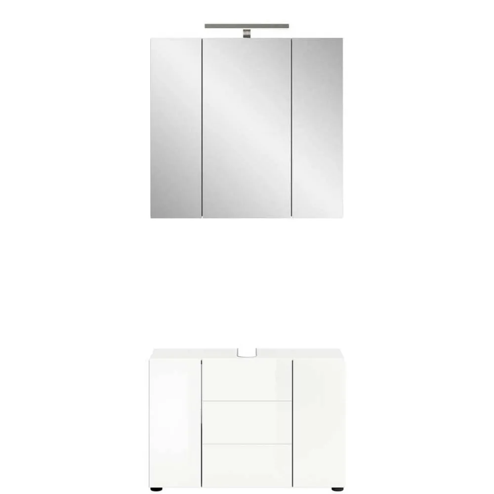Wohnen Badezimmer Komplett*Waschplatz & Spiegelschrank Set - Vitablos (zweiteilig)