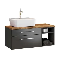 Wohnen Waschplatz Ausstattung in Grau - Estregos (dreiteilig)