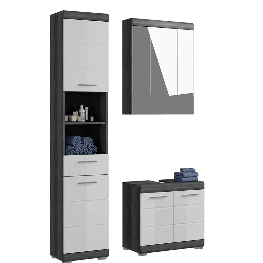 Wohnen Waschplatz Einrichtung & Hochschrank - Nancys (dreiteilig)