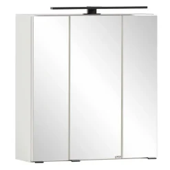 Wohnen Waschplatz Einrichtung in Weiß mit Wildeiche - Gyatso (zweiteilig)