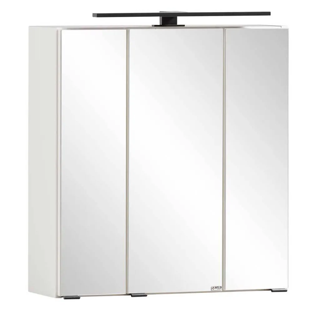 Wohnen Waschplatz Einrichtung in Weiß mit Wildeiche - Gyatso (zweiteilig)