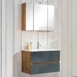 Wohnen Waschplatz Einrichtung zweifarbig - Anviletca (zweiteilig)