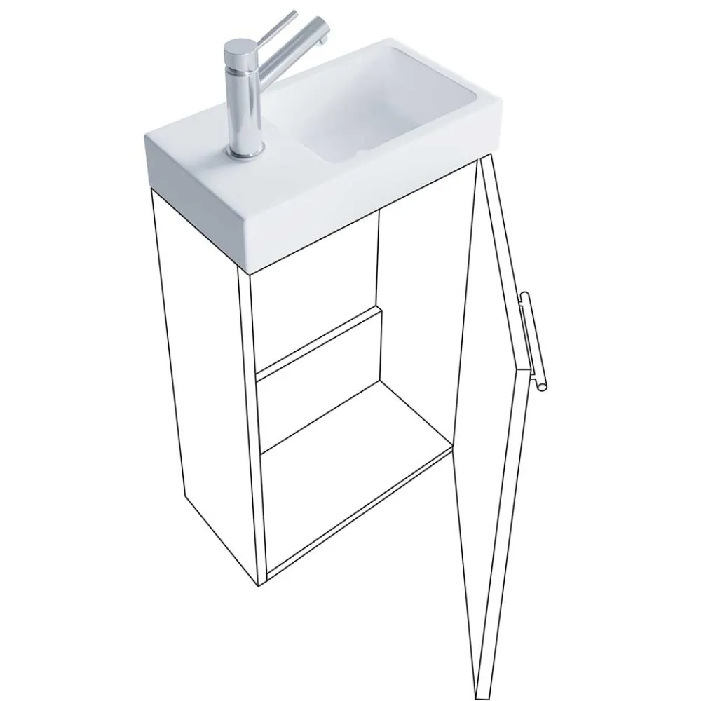 Wohnen Waschplatz fürs Gäste WC Set - Denima (zweiteilig)