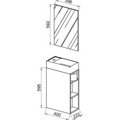 Wohnen Waschplatz fürs Gäste-Bad Set - Fabio (zweiteilig)