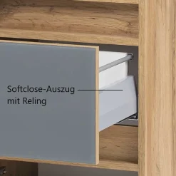 Wohnen Badezimmer Komplett*Waschplatz Kombi & Hochschrank - Anviletca (dreiteilig)