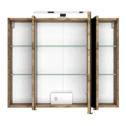 Wohnen Badezimmer Komplett*Waschplatz Kombi & Hochschrank - Anviletca (dreiteilig)