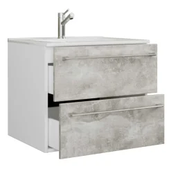 Wohnen Waschplatz Kombi in Betonoptik - Salvadore (zweiteilig)
