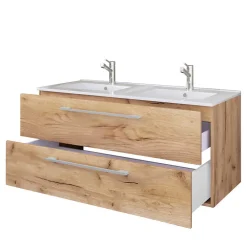 Wohnen Waschplatz Kombination in Wildeiche Honig - Ursela (zweiteilig)