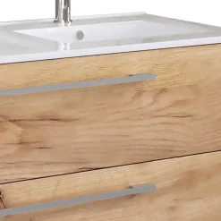 Wohnen Waschplatz Kombination in Wildeiche Honig - Ursela (zweiteilig)