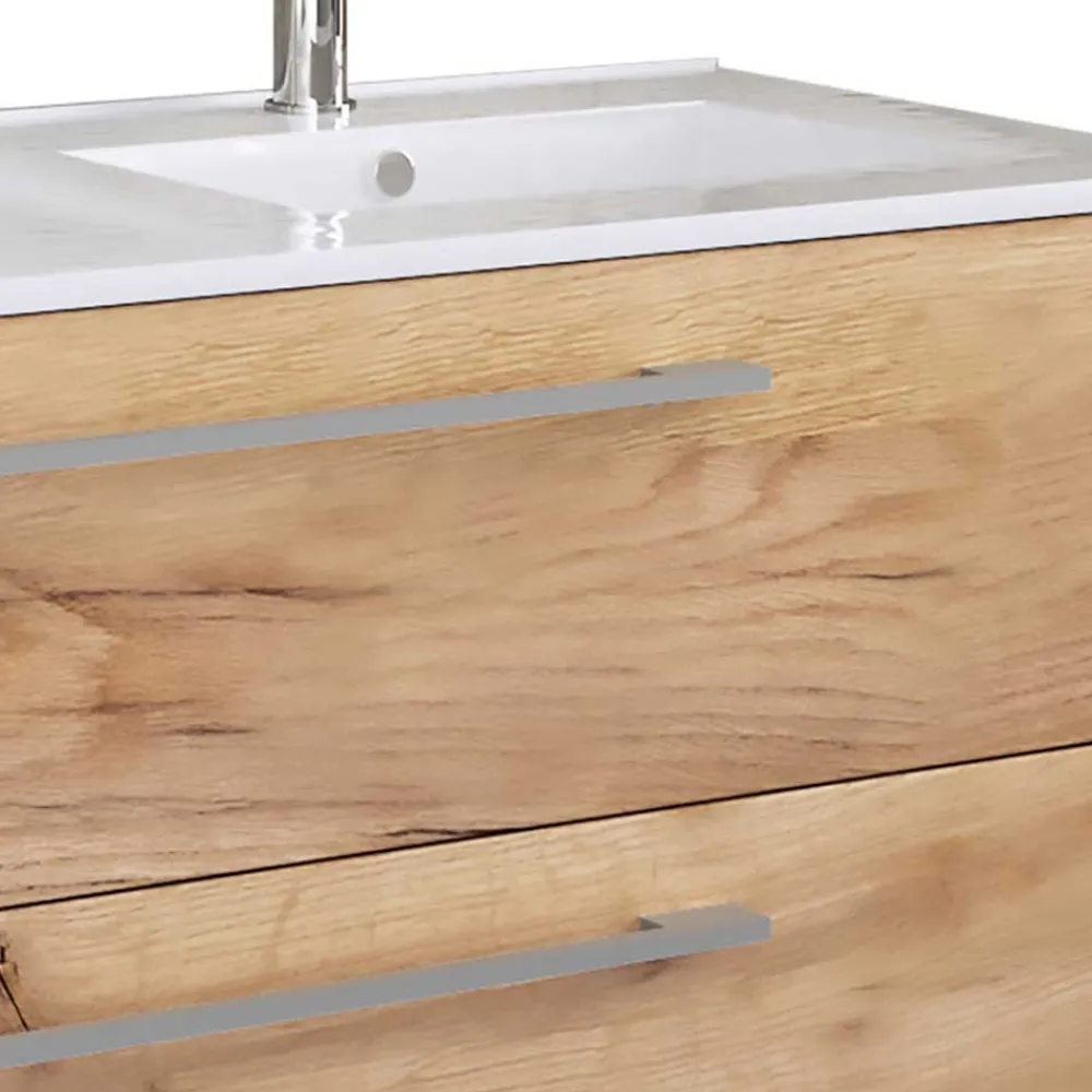 Wohnen Waschplatz Kombination in Wildeiche Honig - Ursela (zweiteilig)