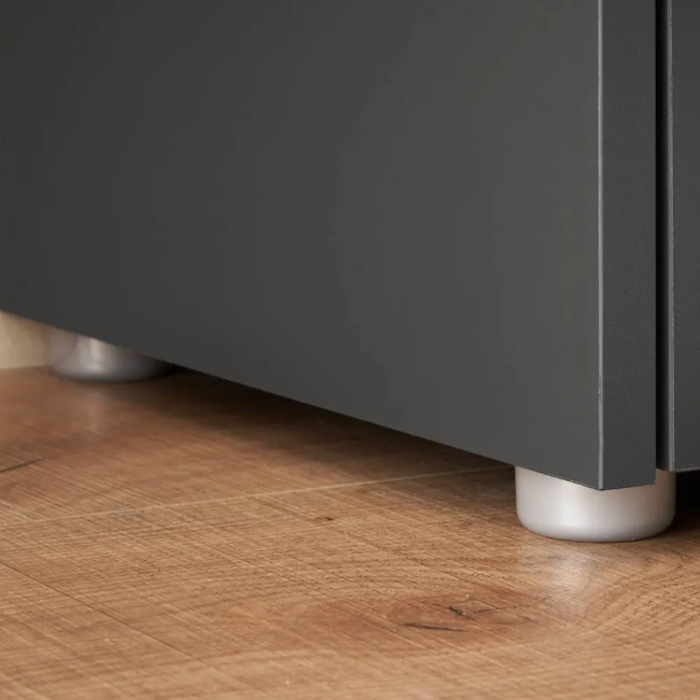 Wohnen Badezimmer Komplett*Waschplatz Kombination in Anthrazit - Ahilav (zweiteilig)