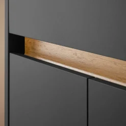 Wohnen Badezimmer Komplett*Waschplatz Kombination in Anthrazit - Ahilav (zweiteilig)