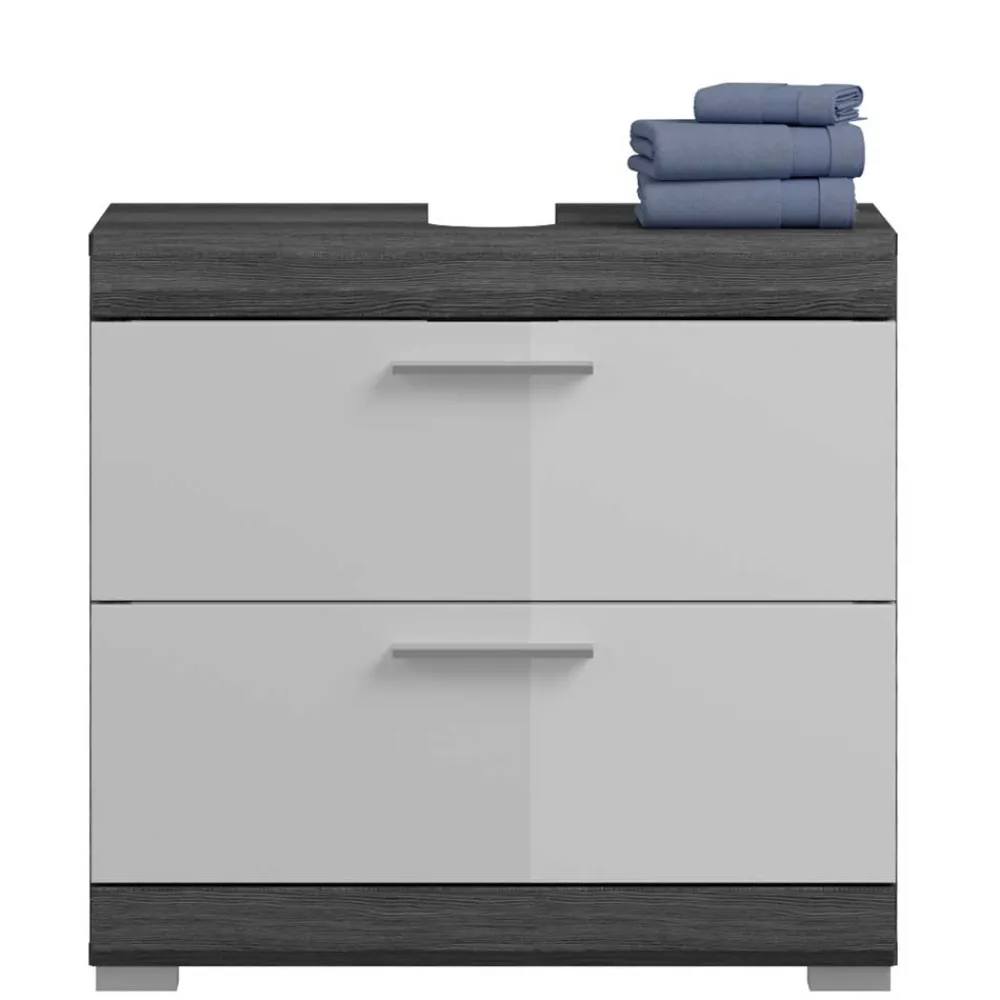 Wohnen Waschplatz Möbel in Weiß HG & Grau - Nancys (zweiteilig)