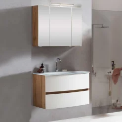 Wohnen Waschplatz Möbel Set in Weiß - Neuvana (zweiteilig)