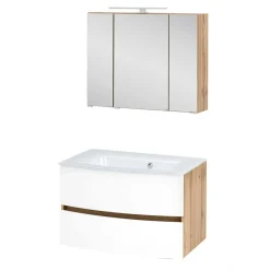 Wohnen Waschplatz Möbel Set in Weiß - Neuvana (zweiteilig)