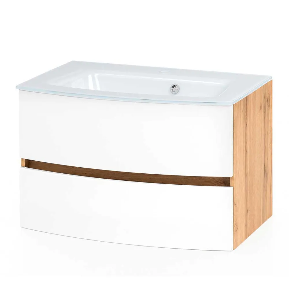 Wohnen Waschplatz Möbel Set in Weiß - Neuvana (zweiteilig)