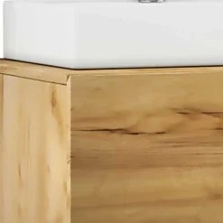 Wohnen Badezimmer Komplett*Waschplatz Möbelset in Wildeiche Honig - Toulon (dreiteilig)