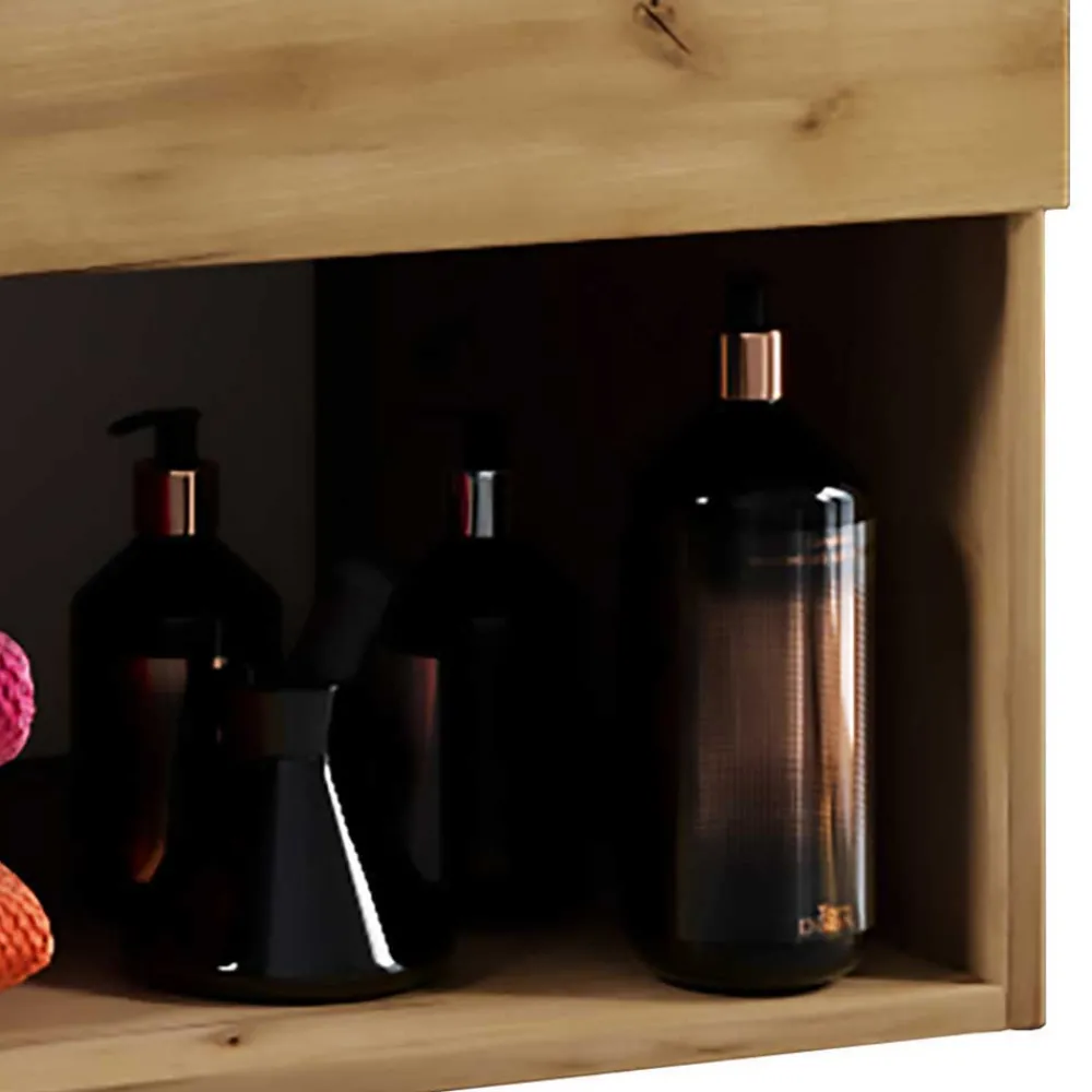 Wohnen Badezimmer Komplett*Waschplatz Möbelset in Wildeiche Honig - Toulon (dreiteilig)