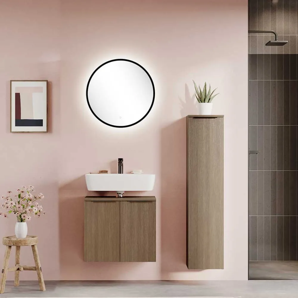 Wohnen Waschplatz und Midischrank Set - Ucaida (dreiteilig)