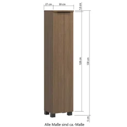 Wohnen Waschplatz und Midischrank Set - Ucaida (dreiteilig)