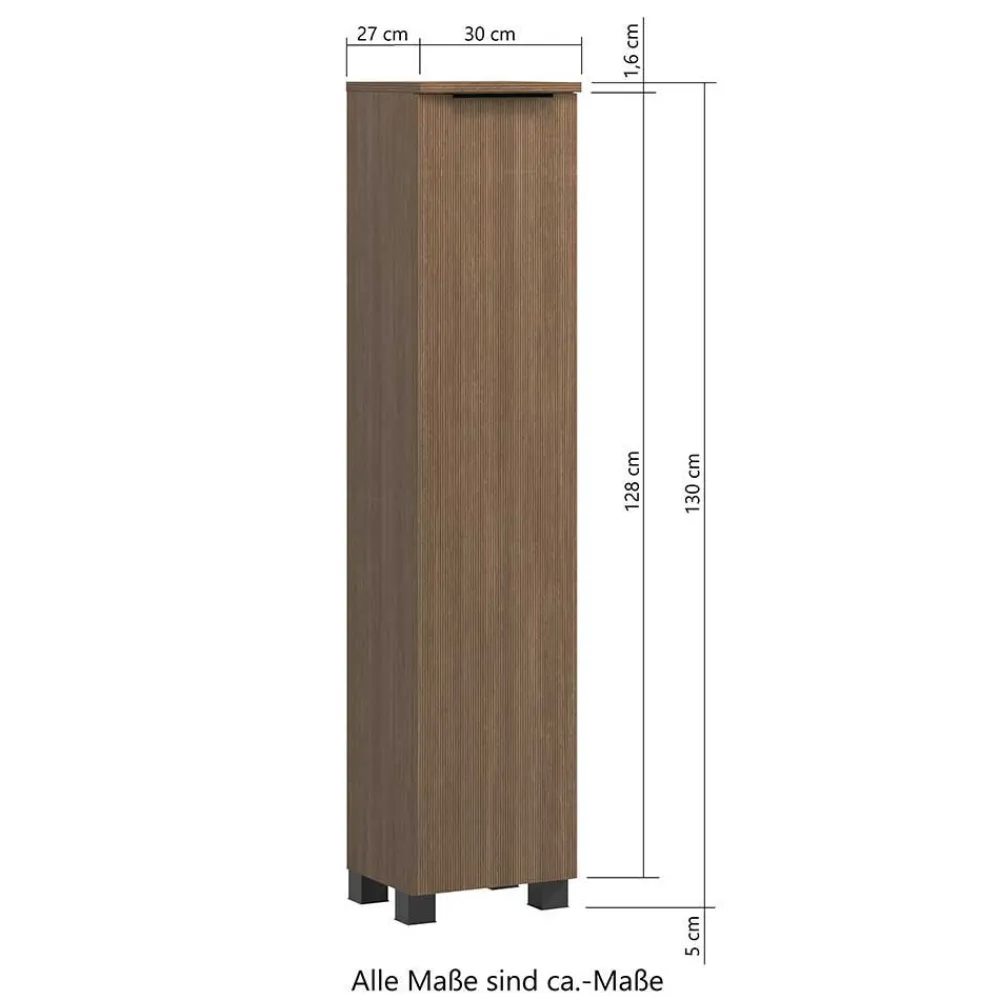 Wohnen Waschplatz und Midischrank Set - Ucaida (dreiteilig)