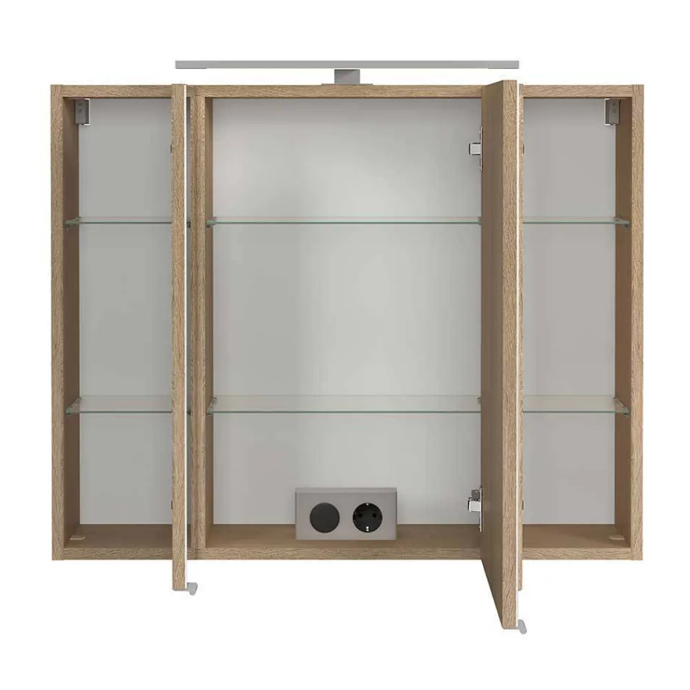 Wohnen Badezimmer Komplett*Waschplatz und Midischrank Set - Vibulam (dreiteilig)