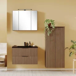 Wohnen Glasmöbel|Badezimmer Komplett*Waschplatz und Stauraum fürs Bad - Ucaida (dreiteilig)