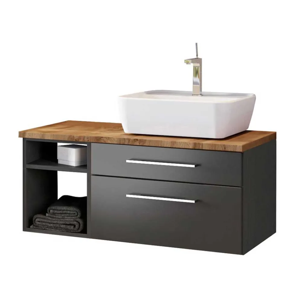 Wohnen Waschtisch 90 cm & Spiegel - Estregos (dreiteilig)