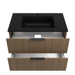 Wohnen Waschtisch & Spiegel & Schrank Set - Ucaida (dreiteilig)