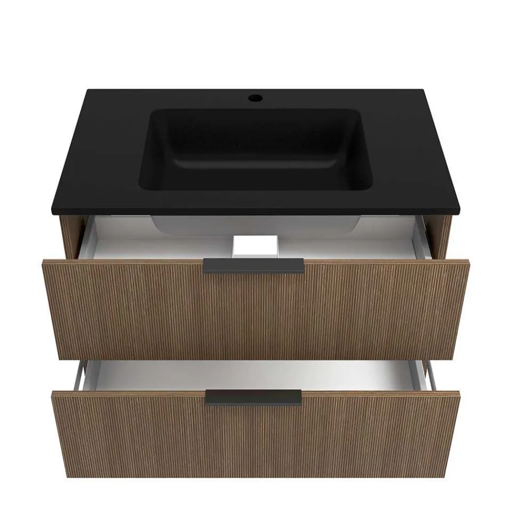 Wohnen Waschtisch & Spiegel & Schrank Set - Ucaida (dreiteilig)