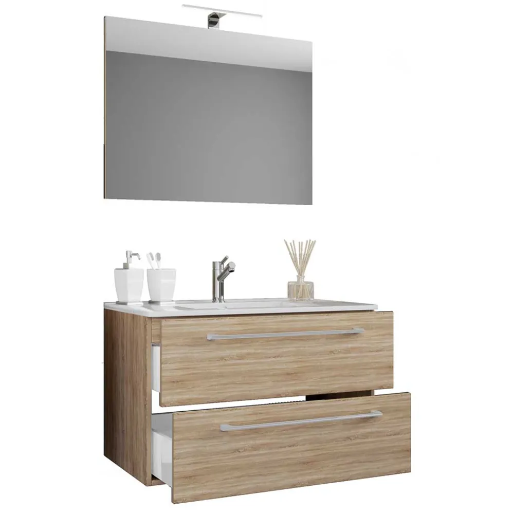 Wohnen Waschtisch & Spiegel fürs Bad - Caleena (zweiteilig)
