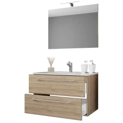 Wohnen Waschtisch & Spiegel fürs Bad - Caleena (zweiteilig)