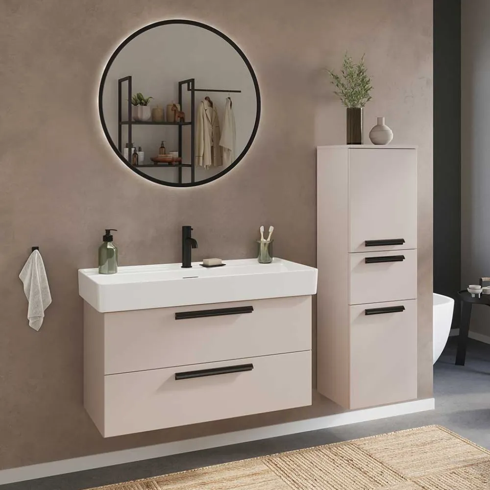 Wohnen Waschtisch für eine Armatur in Hellgrau - Adendras