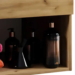 Wohnen Waschtisch|Waschbeckenunterschränke*Waschtisch in Holzoptik Wildeiche Honig - Toulon