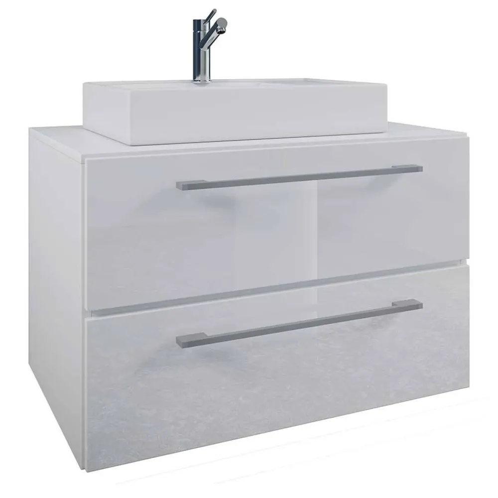 Wohnen Badschränke|Waschtisch*Waschtisch in Weiß - hängend - Ipsum