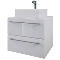 Wohnen Badschränke|Waschtisch*Waschtisch in Weiß - hängend - Ipsum