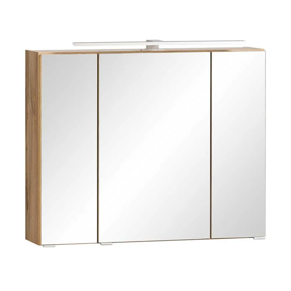 Wohnen Graue Möbel|Glasmöbel*Waschtisch Kombi & Bad Unterschrank - Jambi (dreiteilig)