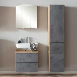 Wohnen Waschtisch Kombi plus Hochschrank - Mia (dreiteilig)