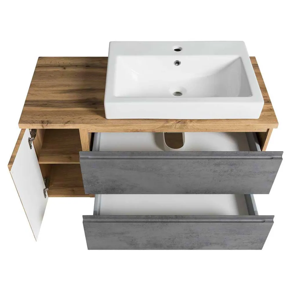 Wohnen Waschtisch Kombination 105 cm breit - Mia (zweiteilig)