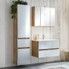 Wohnen Waschtisch Möbel & Hochschrank Set - Vrendina (dreiteilig)