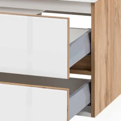 Wohnen Waschtisch Möbel & Hochschrank Set - Vrendina (dreiteilig)