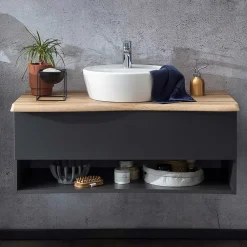 Wohnen Badschränke|Waschtisch*Waschtisch mit Aufsatzbecken für die Wand - Breznia