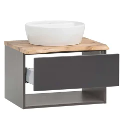 Wohnen Badschränke|Waschtisch*Waschtisch mit Aufsatzbecken für die Wand - Breznia