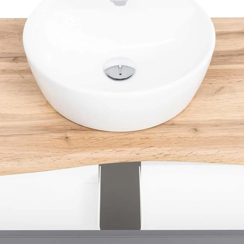 Wohnen Badschränke|Waschtisch*Waschtisch mit Aufsatzbecken für die Wand - Breznia