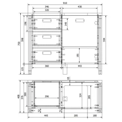 Wohnen Waschtisch mit Aufsatzbecken 91 cm breit - Forawas