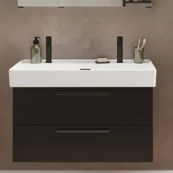 Wohnen Waschtisch mit Becken für zwei Armaturen - Ostoro